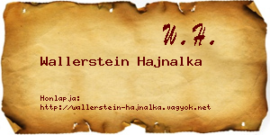 Wallerstein Hajnalka névjegykártya